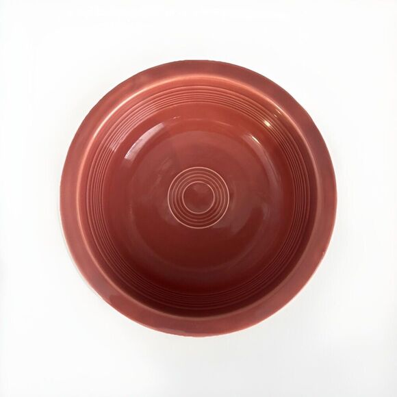 Fiestaware Rose 8.5” Nappy Serving Bowl Dish 1950s Fiesta Vintage Pink Retired - Picture 1 of 6